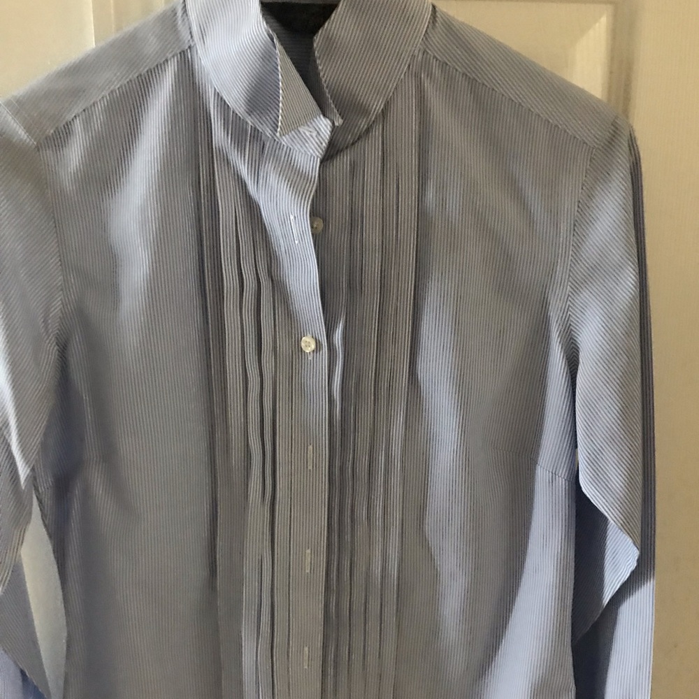Brooks Brother Button down size 4 blue and white